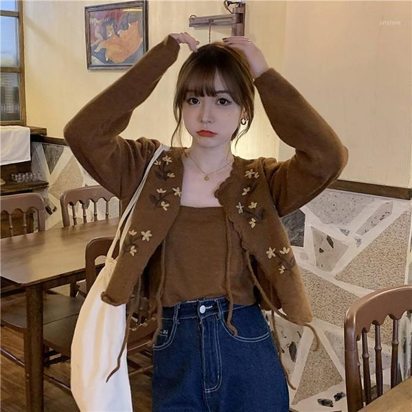 hipster sweaters for women crop embroidery lace up cardigan female sweet style two-piece camisa feminina autumn winter new1, White
hipster sweaters for women crop embroidery lace up cardigan female sweet style two-piece camisa feminina autumn winter new1, White