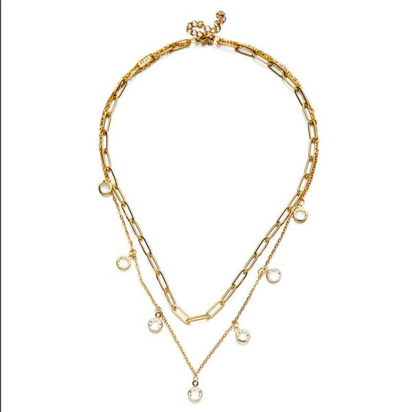 chokers bohemian multilayer necklaces for women gold color stainless steel circle crystal necklace trendy jewelry, Golden;silver
chokers bohemian multilayer necklaces for women gold color stainless steel circle crystal necklace trendy jewelry, Golden;silver