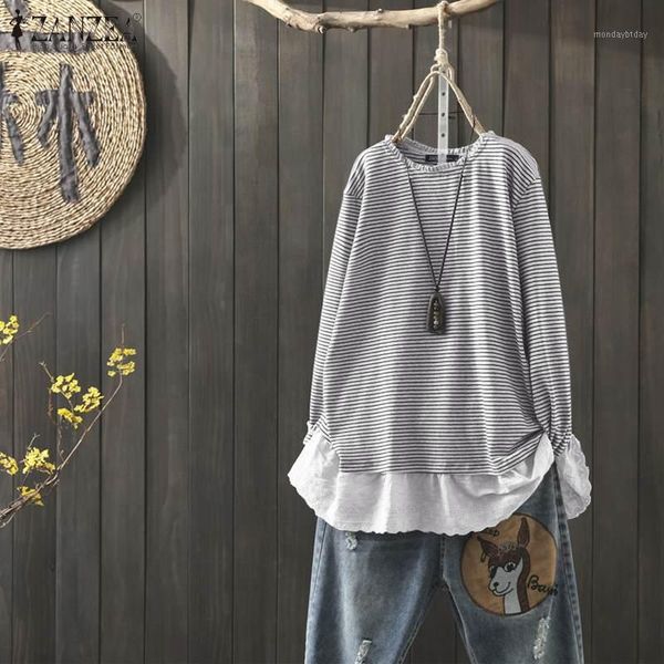 vintage striped women's spring blouse 2020 zanzea casual long sleeve pullovers female lace patchwork blusas plus size tunic1, White
vintage striped women's spring blouse 2020 zanzea casual long sleeve pullovers female lace patchwork blusas plus size tunic1, White