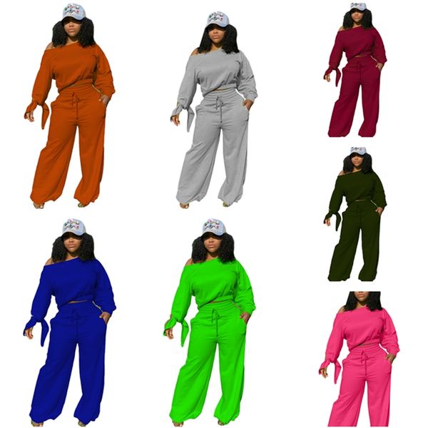 plus size women tracksuit autumn winter fleeced long sleeve knots outfit solid color off shoulder sweatshirt slacks trousers suit e92901, White
plus size women tracksuit autumn winter fleeced long sleeve knots outfit solid color off shoulder sweatshirt slacks trousers suit e92901, White