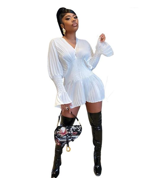 dresses soild color womens flared sleeves pleated waist dresses v neck designer long sleeve fashion womens casual, Black;gray
dresses soild color womens flared sleeves pleated waist dresses v neck designer long sleeve fashion womens casual, Black;gray