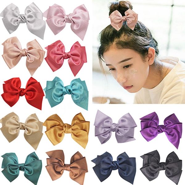 4 inches solid color fabric bowknot toddler ponytail hairpin handmade bows newborn hair clip diy headwear baby pgraphy props, Slivery;white
4 inches solid color fabric bowknot toddler ponytail hairpin handmade bows newborn hair clip diy headwear baby pgraphy props, Slivery;white