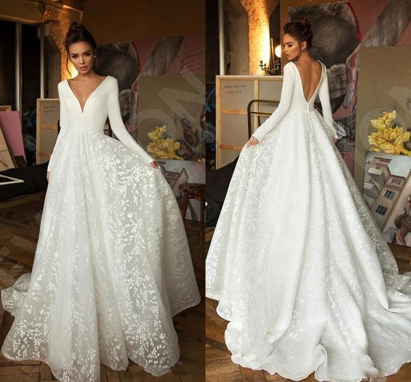 elegant boho garden wedding dresses with long sleeves v neck simple a line lace bridal gowns 2021 backless sweep train vestidos al7331, White
elegant boho garden wedding dresses with long sleeves v neck simple a line lace bridal gowns 2021 backless sweep train vestidos al7331, White