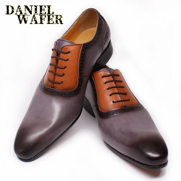 luxury genuine leather men formal shoes office dress wedding shoes brown patchwork gray lace up pointed toe oxford shoe for men, Black
luxury genuine leather men formal shoes office dress wedding shoes brown patchwork gray lace up pointed toe oxford shoe for men, Black