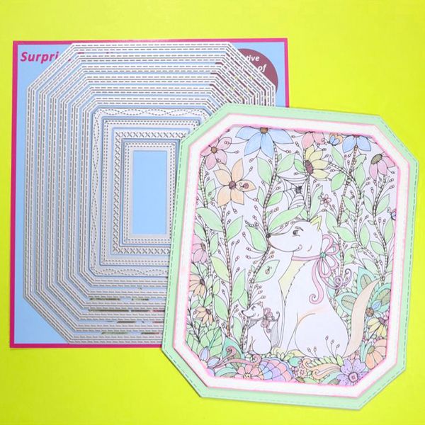 large cutting dies stitched octagon rectangle scrapbook cardmaking paper craft diy metal stencil surprise creation dies 1019
large cutting dies stitched octagon rectangle scrapbook cardmaking paper craft diy metal stencil surprise creation dies 1019