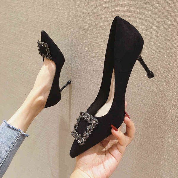 dress shoes high heels micro diamond heeled women's thin heel spring and autumn 2022 fashion versatile shallow size single shoes, Black
dress shoes high heels micro diamond heeled women's thin heel spring and autumn 2022 fashion versatile shallow size single shoes, Black
