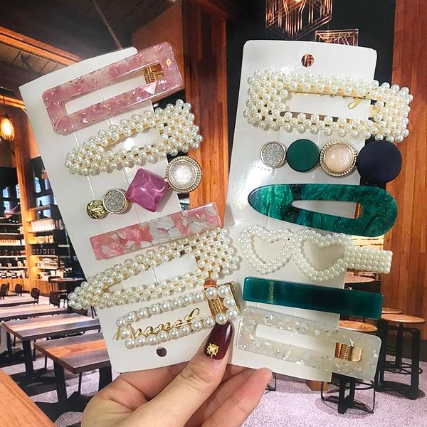acrylic barrettes headwear pearl hair clip sets for women fashion geometric hairpins hair accessories headdress girl bobby clip, Black;brown
acrylic barrettes headwear pearl hair clip sets for women fashion geometric hairpins hair accessories headdress girl bobby clip, Black;brown