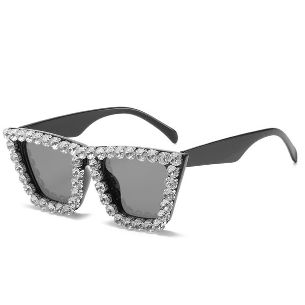 2020 trend big frame full diamond sunglasses show face small glasses fashion internet celebrity, White;black
2020 trend big frame full diamond sunglasses show face small glasses fashion internet celebrity, White;black