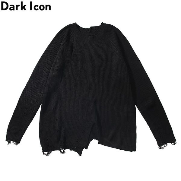 men's sweaters dark irregular hemline street fashion sweater 2021 winter crew neck knitwear man, White;black
men's sweaters dark irregular hemline street fashion sweater 2021 winter crew neck knitwear man, White;black