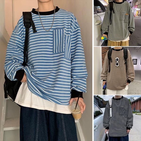men's sweaters 2021 autumn and winter youth couple chest pocket loose striped sweater fashion casual round neck pullover -2xl, White;black
men's sweaters 2021 autumn and winter youth couple chest pocket loose striped sweater fashion casual round neck pullover -2xl, White;black