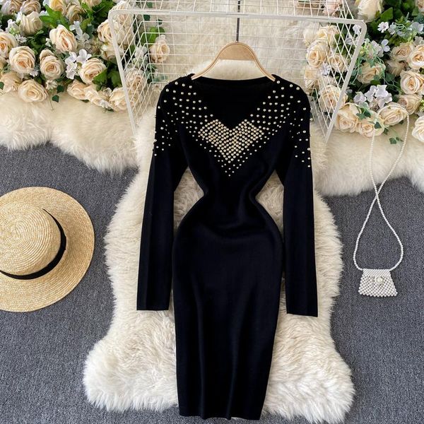 singreiny chic beading knitted dress women retro v neck long sleeve slim solid jumper autumn winter bodycon sweater short dress, Black;gray
singreiny chic beading knitted dress women retro v neck long sleeve slim solid jumper autumn winter bodycon sweater short dress, Black;gray