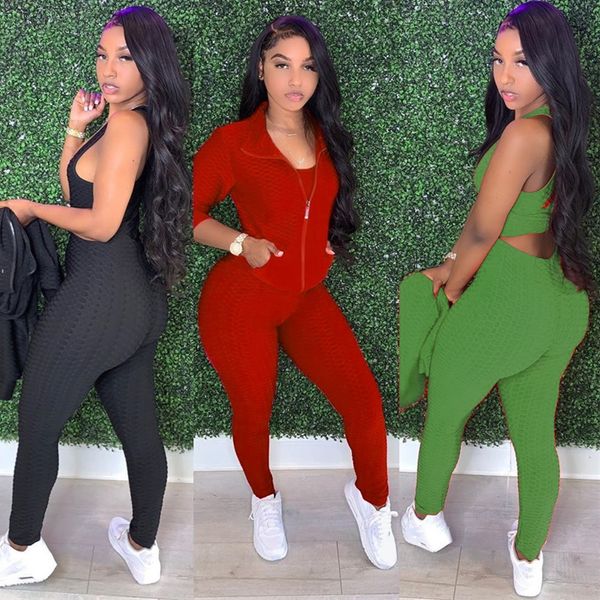 women's three pieces sets autumn blazer jackets vest + pants + coat 3pcs outfit elegant ladies sportswear fish scale overalls f92907, White
women's three pieces sets autumn blazer jackets vest + pants + coat 3pcs outfit elegant ladies sportswear fish scale overalls f92907, White