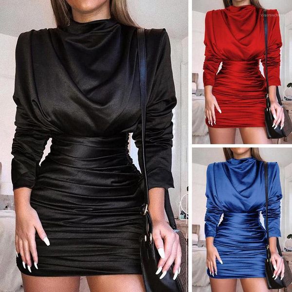 2021 women long sleeve high neck high waist bodycon mini dress spring autumn women fashion party elegant clothes1, Black;gray
2021 women long sleeve high neck high waist bodycon mini dress spring autumn women fashion party elegant clothes1, Black;gray