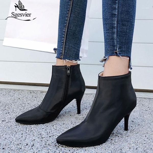 sgesvier pointed toe thin high heel autumn winter women boots pu leather zipper fashion purple ankle boots size 32-46 g6901, Black
sgesvier pointed toe thin high heel autumn winter women boots pu leather zipper fashion purple ankle boots size 32-46 g6901, Black