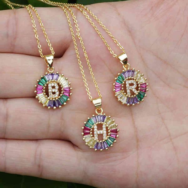 necklaces 1 pcs fashionable gold micro pave rainbow cz cubic zirconia 26 initials letter pendant necklaces for women jewelry, Silver
necklaces 1 pcs fashionable gold micro pave rainbow cz cubic zirconia 26 initials letter pendant necklaces for women jewelry, Silver