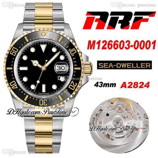 2020 arf sea-dweller black ceramic bezel two tone yellow gold eta a2824 automatic mens watch 43 126603 edition 904l ss ptrx puretime i9, Slivery;brown
2020 arf sea-dweller black ceramic bezel two tone yellow gold eta a2824 automatic mens watch 43 126603 edition 904l ss ptrx puretime i9, Slivery;brown