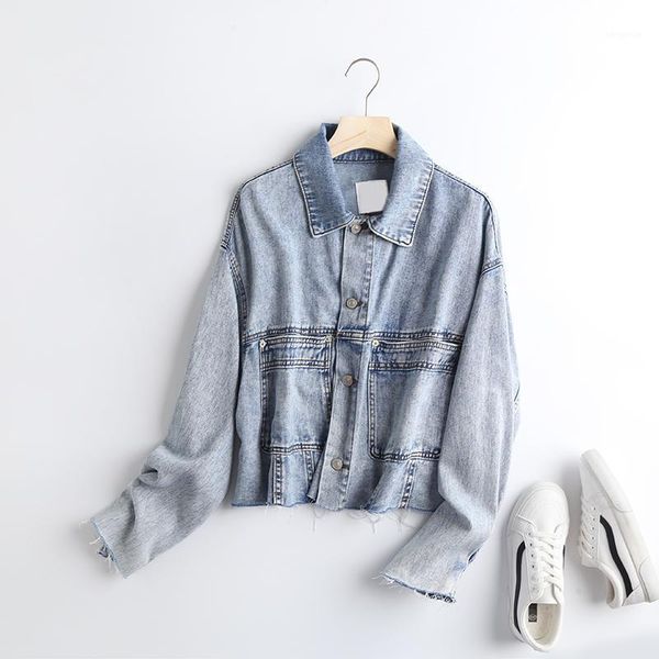 women's denim jacket 2020 new fashion all-match hip-hop casual light blue washed personality matching shirt jacket1, Tan;black
women's denim jacket 2020 new fashion all-match hip-hop casual light blue washed personality matching shirt jacket1, Tan;black