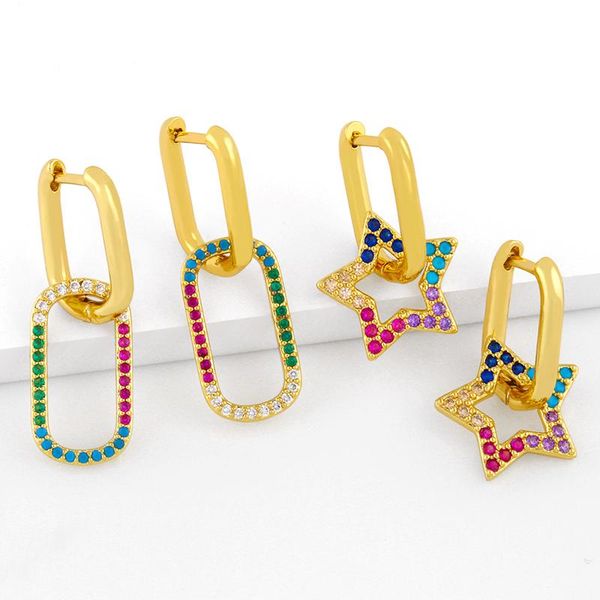 flola multicolor star earrings for women crystal small oval drop earrings dangle cubic zirconia huggie gold jewelry gifts ersv39, Silver
flola multicolor star earrings for women crystal small oval drop earrings dangle cubic zirconia huggie gold jewelry gifts ersv39, Silver