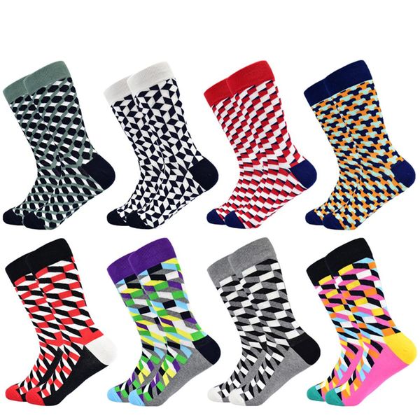 8 pairs men's socks fashion business leisure entertainment banquet color happy plaid formal dress cotton socks man wmtwyu, Black
8 pairs men's socks fashion business leisure entertainment banquet color happy plaid formal dress cotton socks man wmtwyu, Black