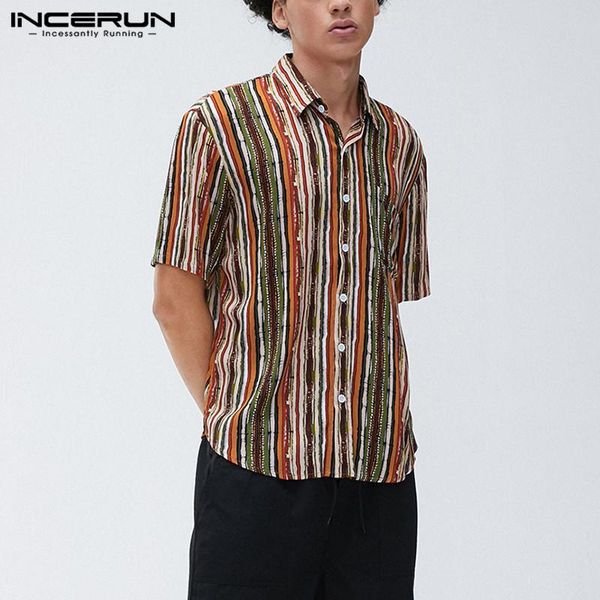 incerun 2020 summer striped hawaiian shirts men short sleeve turn down collar blouse leisure beach breathable streetwear shirt, White;black
incerun 2020 summer striped hawaiian shirts men short sleeve turn down collar blouse leisure beach breathable streetwear shirt, White;black