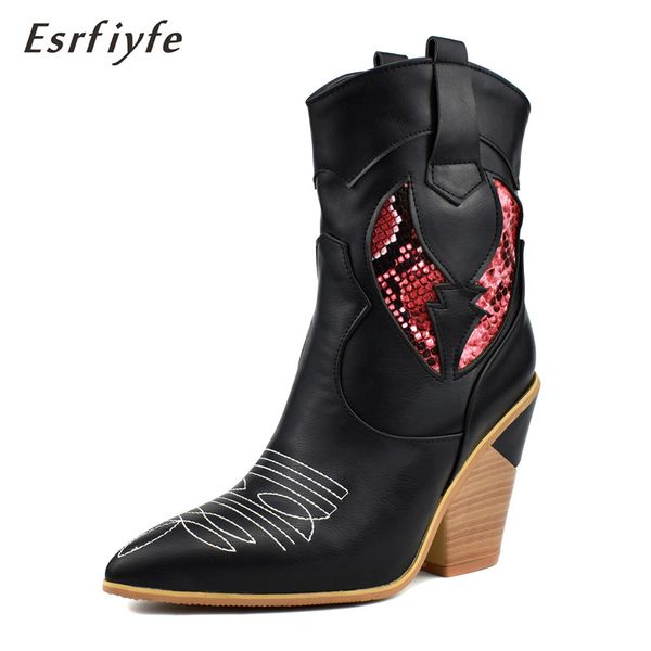 boots esrfiyfe autumn women boot pu leather wedge high heel mid calf pointed toe winter cowboy fashion western black
boots esrfiyfe autumn women boot pu leather wedge high heel mid calf pointed toe winter cowboy fashion western black