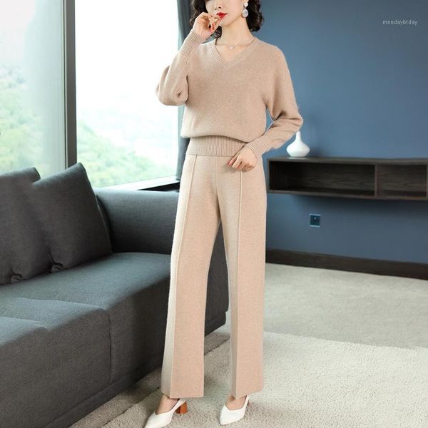 women sweater suit and sets casual autumn winter 2 piece track suit casual female knitted trousers jumper ladies clothing1, White
women sweater suit and sets casual autumn winter 2 piece track suit casual female knitted trousers jumper ladies clothing1, White