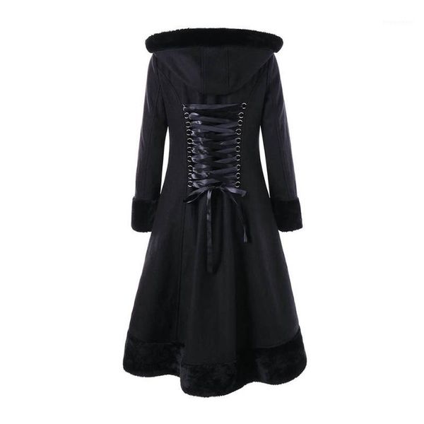 women gothic overcoat lace-up bandage ribbon bow wool blends winter flocking long sleeve christmas black vintage hooded coat1, Tan;black
women gothic overcoat lace-up bandage ribbon bow wool blends winter flocking long sleeve christmas black vintage hooded coat1, Tan;black