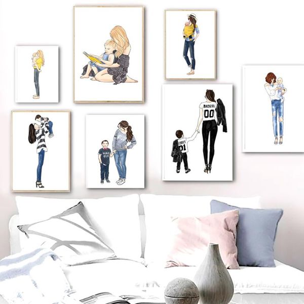 paintings family mother and son book hat baby figure nordic posters prints wall art canvas painting picture for living room decor
paintings family mother and son book hat baby figure nordic posters prints wall art canvas painting picture for living room decor
