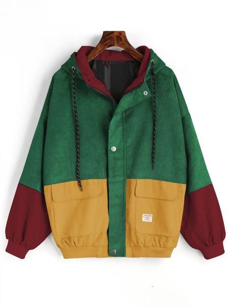 style preppy style corduroy patchwork color block woman coat autumn winter long sleeve zipper slim corduroy female male coats, Black
style preppy style corduroy patchwork color block woman coat autumn winter long sleeve zipper slim corduroy female male coats, Black