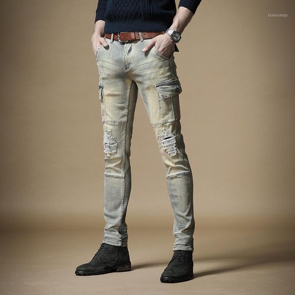 vintage men's ripped straight jeans streetwear slim fit denim trousers stretch retro pants1 men's, Blue
vintage men's ripped straight jeans streetwear slim fit denim trousers stretch retro pants1 men's, Blue