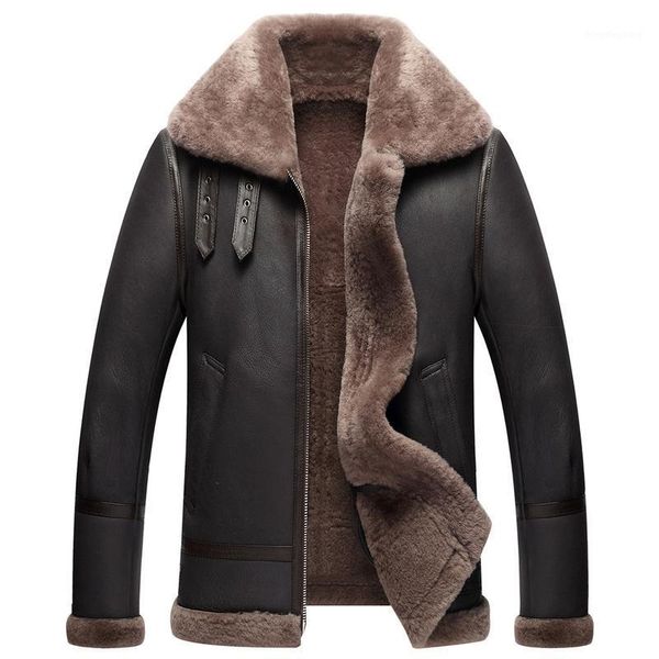 genuine leather jacket winter australian natural real sheepskin coat for men lamb fur flight men's jackets kj8531, Black
genuine leather jacket winter australian natural real sheepskin coat for men lamb fur flight men's jackets kj8531, Black