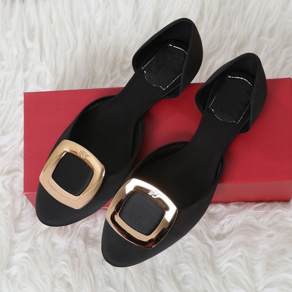 2021 new spring and summer korean version of silk satin square flat gold buckle women's shoes tyla, Black
2021 new spring and summer korean version of silk satin square flat gold buckle women's shoes tyla, Black