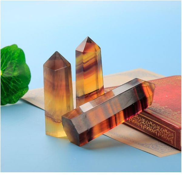 1pc natural crystal yellow fluorite high-quality hexagonal crystal dot pillar, mineral home decoration modern decorat qylplw, Black
1pc natural crystal yellow fluorite high-quality hexagonal crystal dot pillar, mineral home decoration modern decorat qylplw, Black