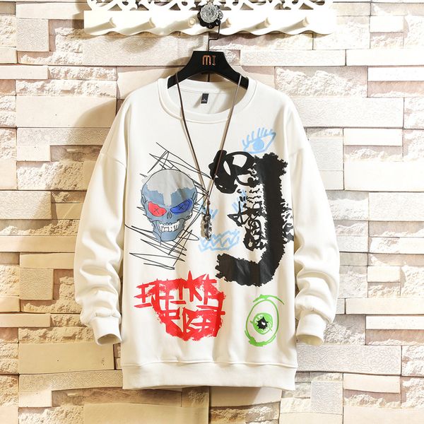 2021 new hip hop sweatshirt men skull printed fit pullover casual high street long sleeve o-neck hoodies fashion streetwea 1ic9, Black
2021 new hip hop sweatshirt men skull printed fit pullover casual high street long sleeve o-neck hoodies fashion streetwea 1ic9, Black