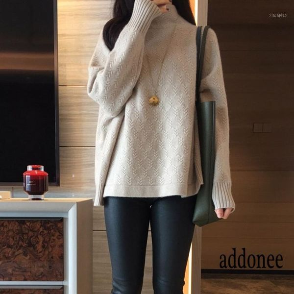 women's sweaters thick warm turtleneck loose spring autumn winter women cashmere wool pullover sweater casual big size flexible, White;black
women's sweaters thick warm turtleneck loose spring autumn winter women cashmere wool pullover sweater casual big size flexible, White;black
