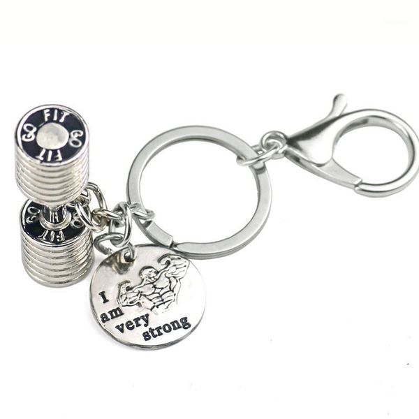 dumbbell strength keychain men stainless steel i am very strong charm car bag key ring sports fitness men motivational jewelry1, Silver
dumbbell strength keychain men stainless steel i am very strong charm car bag key ring sports fitness men motivational jewelry1, Silver