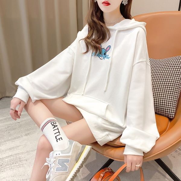 0tu3g women's front spring and autumn trendy hat loose korean cotton style and print back long sleeve t-shirt large t-shirt sweaterswea, Black
0tu3g women's front spring and autumn trendy hat loose korean cotton style and print back long sleeve t-shirt large t-shirt sweaterswea, Black