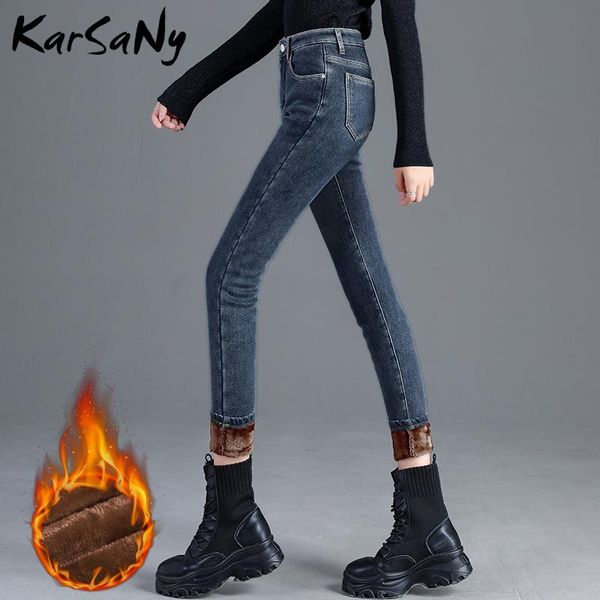 women's jeans winter velvet for women high waist thick black denim jean femme skinny vintage warm with 2021, Blue
women's jeans winter velvet for women high waist thick black denim jean femme skinny vintage warm with 2021, Blue