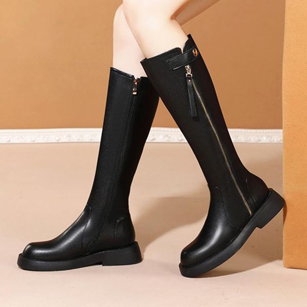 vintage tight high boots cow leather autumn winter shoes woman heels side zipper working basic thick heels knee high boots, Black
vintage tight high boots cow leather autumn winter shoes woman heels side zipper working basic thick heels knee high boots, Black