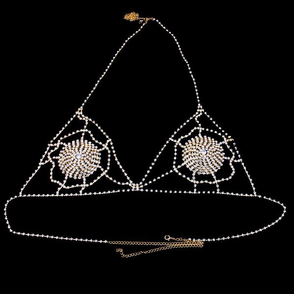 bralette rhinestone body harness chain for women charm shiny crystal chest chain body underwear jewelry gift, Silver
bralette rhinestone body harness chain for women charm shiny crystal chest chain body underwear jewelry gift, Silver