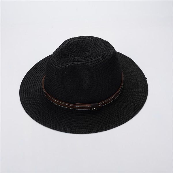 cokk hat women summer hats for women men sun hat wide brimmed jazz panama cap male sun beach hat female sunhat swy bbyclw bdehome, Blue;gray