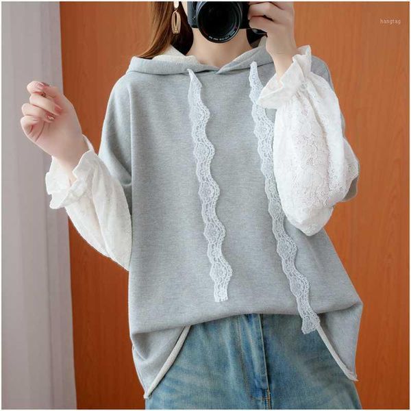 grey hoody hooded long petal sleeve autumn fashion patchwork lace drawstring pullover hoodies sweatshirt women moletom 20201, Black
grey hoody hooded long petal sleeve autumn fashion patchwork lace drawstring pullover hoodies sweatshirt women moletom 20201, Black