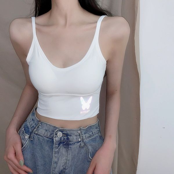 3pieces/lot women tank crop seamless underwear female butterfly u back camis sleeveless women removable padded camisoles, Black;white
3pieces/lot women tank crop seamless underwear female butterfly u back camis sleeveless women removable padded camisoles, Black;white
