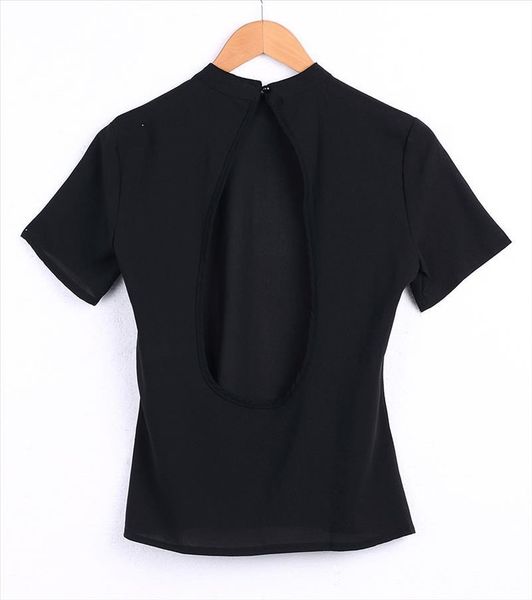 2021 new cute women blouse 2021 fashion black open back short sleeve shirt women summer clothes, White
2021 new cute women blouse 2021 fashion black open back short sleeve shirt women summer clothes, White