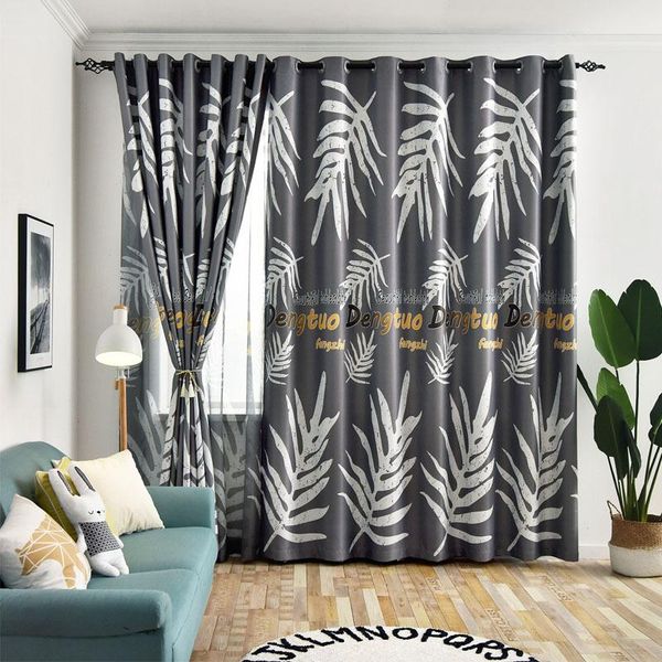 high shading blackout curtains for living room kitchen gray leaves plants pattern blinds window drapes
high shading blackout curtains for living room kitchen gray leaves plants pattern blinds window drapes