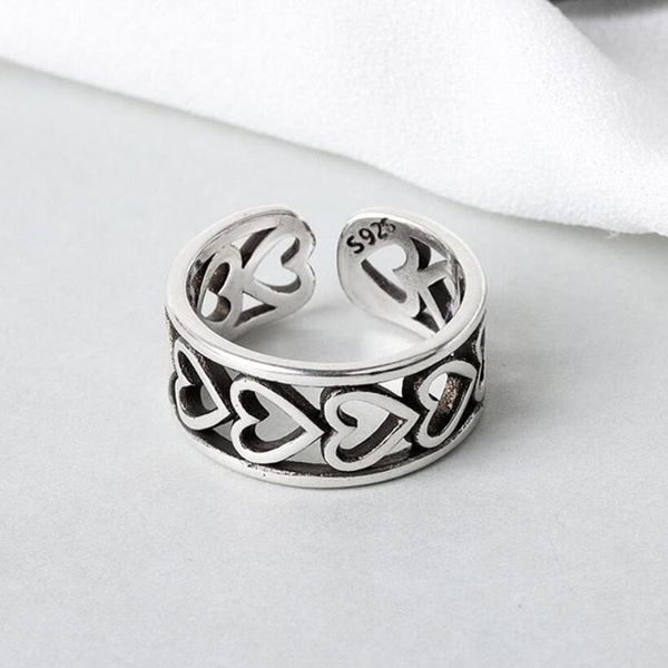 kofsac romantic 925 sterling silver ring girl fashion jewelry cute vintage hollow heart rings women engagement accessories, Golden;silver
kofsac romantic 925 sterling silver ring girl fashion jewelry cute vintage hollow heart rings women engagement accessories, Golden;silver