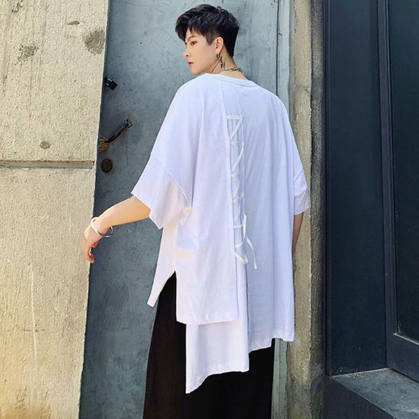 2021 patchwork irregular cordon back design hip hop men big t-dimensions male street dance shirt loose t-shirts rrl2, White;black
2021 patchwork irregular cordon back design hip hop men big t-dimensions male street dance shirt loose t-shirts rrl2, White;black