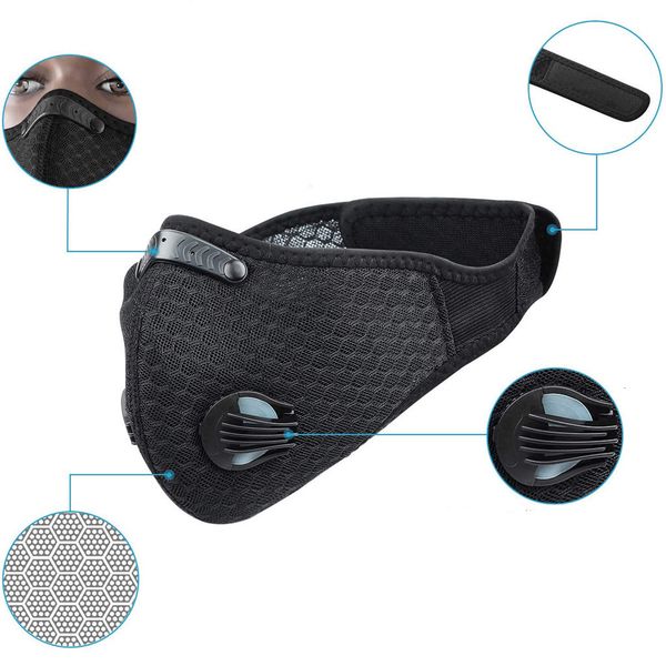 valves cycling bike mask men black fabric breathing multi protective maseczka ochronna adjustable mask for face bandage face-ma
valves cycling bike mask men black fabric breathing multi protective maseczka ochronna adjustable mask for face bandage face-ma