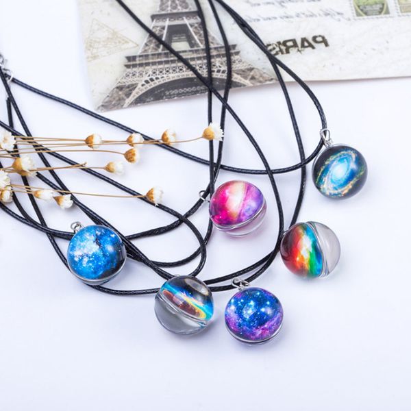 space universe galaxy pendant chain necklace women girls glass ball choker fashion pu rope necklaces new gift wholesale
space universe galaxy pendant chain necklace women girls glass ball choker fashion pu rope necklaces new gift wholesale