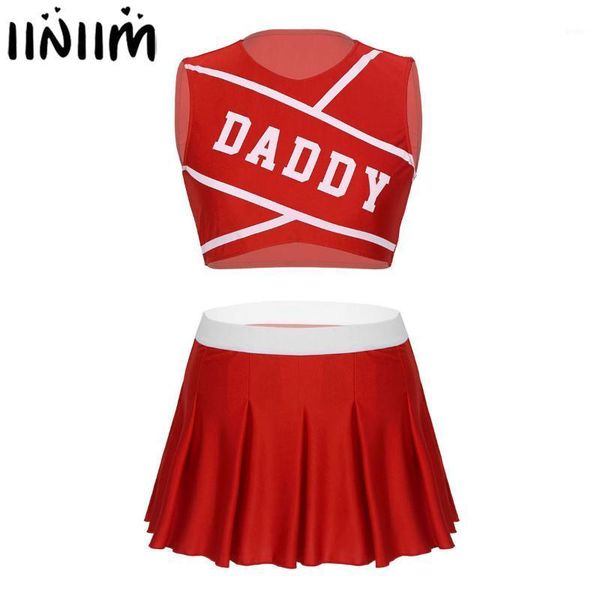 iiniim women's sets charming cheerleader cosplay stage costume dancewear competition crop with mini pleated skirt1, White
iiniim women's sets charming cheerleader cosplay stage costume dancewear competition crop with mini pleated skirt1, White